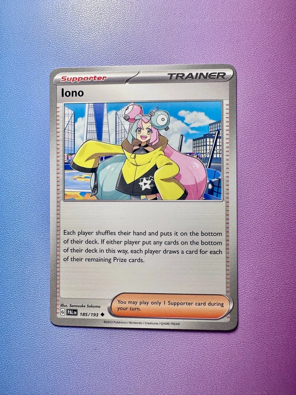 iono - 185/193 (uncommon) — pokémon: paldea evolved